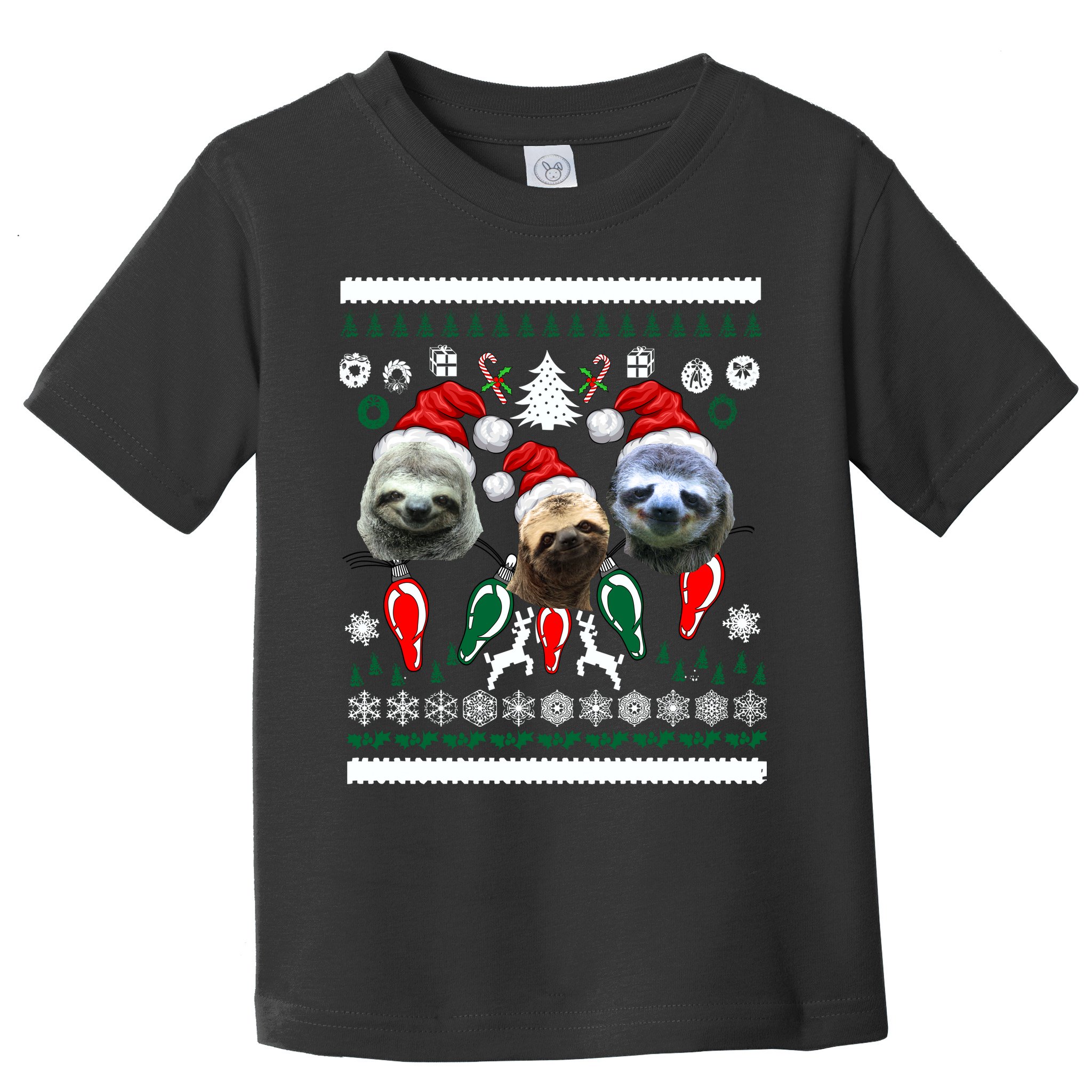 Ugly Sloth Christmas Sweater Toddler T-Shirt