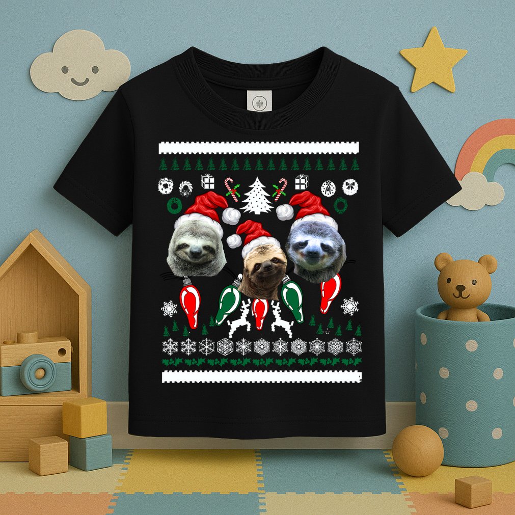 Ugly Sloth Christmas Sweater Toddler T-Shirt