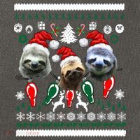 Ugly Sloth Christmas Sweater Cotton Canvas Backpack