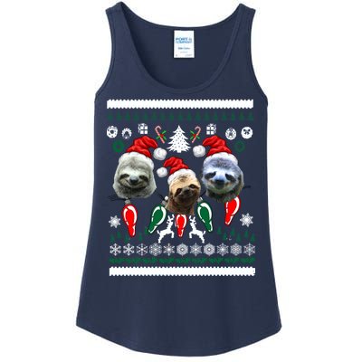 Ugly Sloth Christmas Sweater Ladies Essential Tank