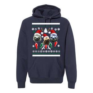 Ugly Sloth Christmas Sweater Premium Hoodie