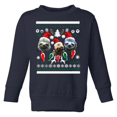 Ugly Sloth Christmas Sweater Toddler Sweatshirt