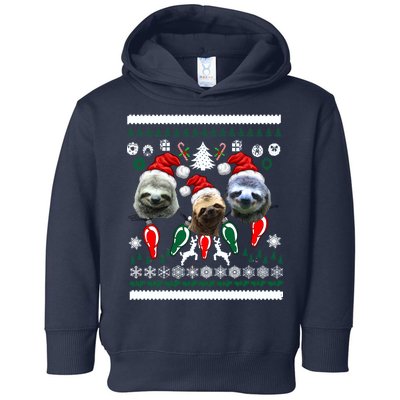 Ugly Sloth Christmas Sweater Toddler Hoodie