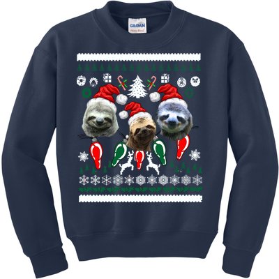 Ugly Sloth Christmas Sweater Kids Sweatshirt