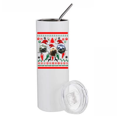 Ugly Sloth Christmas Sweater Stainless Steel Tumbler