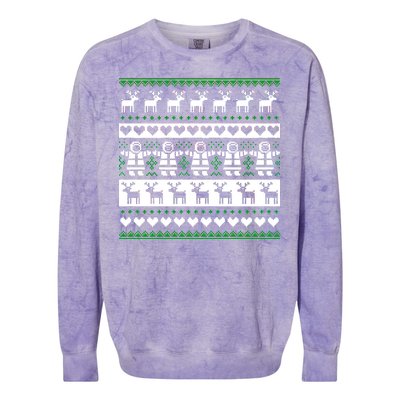 Ugly Snowman Christmas Sweater Colorblast Crewneck Sweatshirt