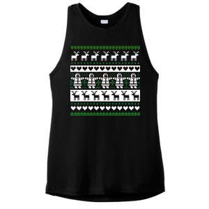 Ugly Snowman Christmas Sweater Ladies PosiCharge Tri-Blend Wicking Tank