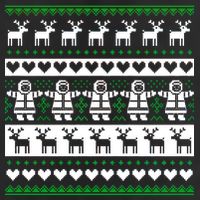 Ugly Snowman Christmas Sweater 7 Panel Mesh Trucker Snapback Hat