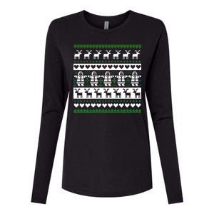 Ugly Snowman Christmas Sweater Womens Cotton Relaxed Long Sleeve T-Shirt