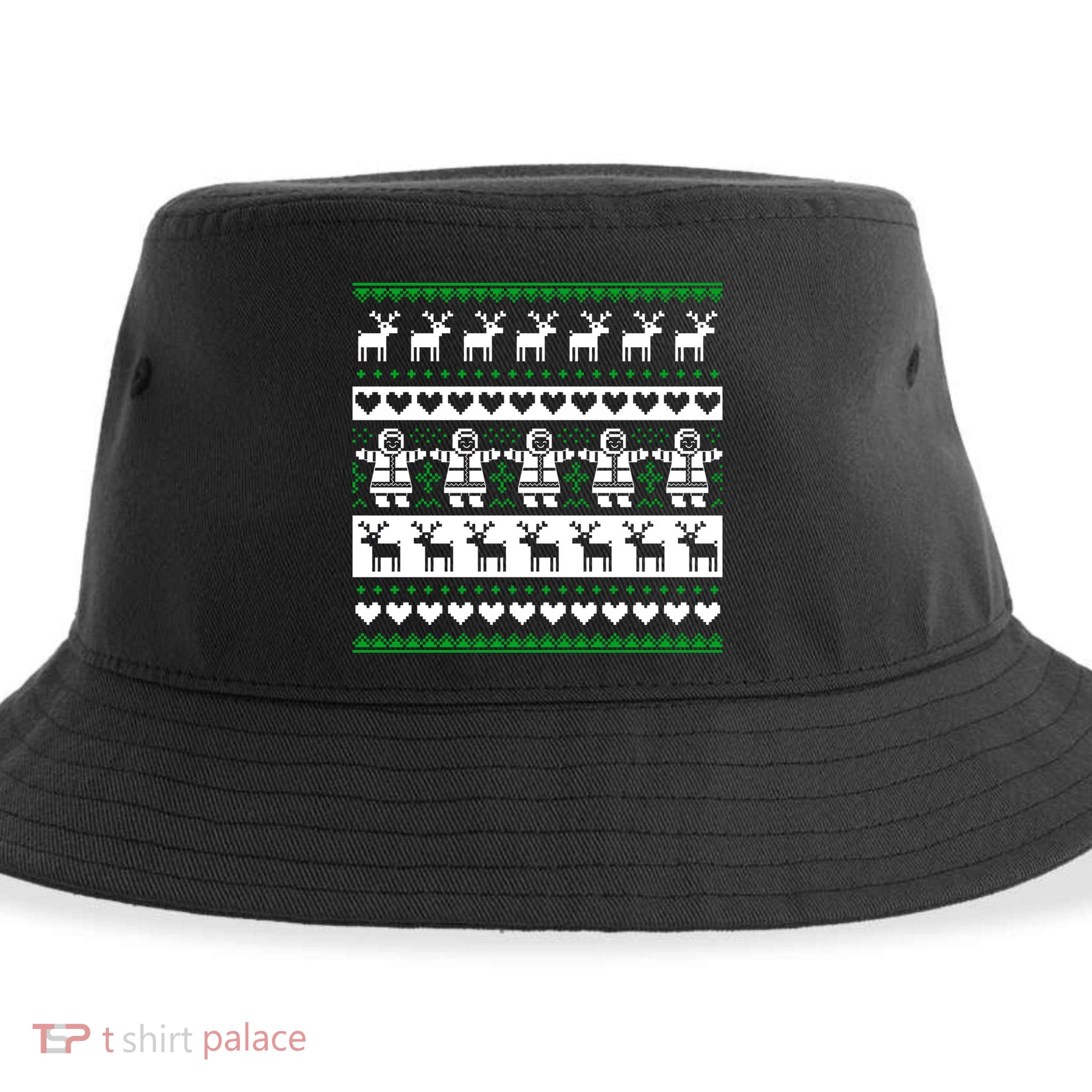 Ugly Snowman Christmas Sweater Sustainable Bucket Hat