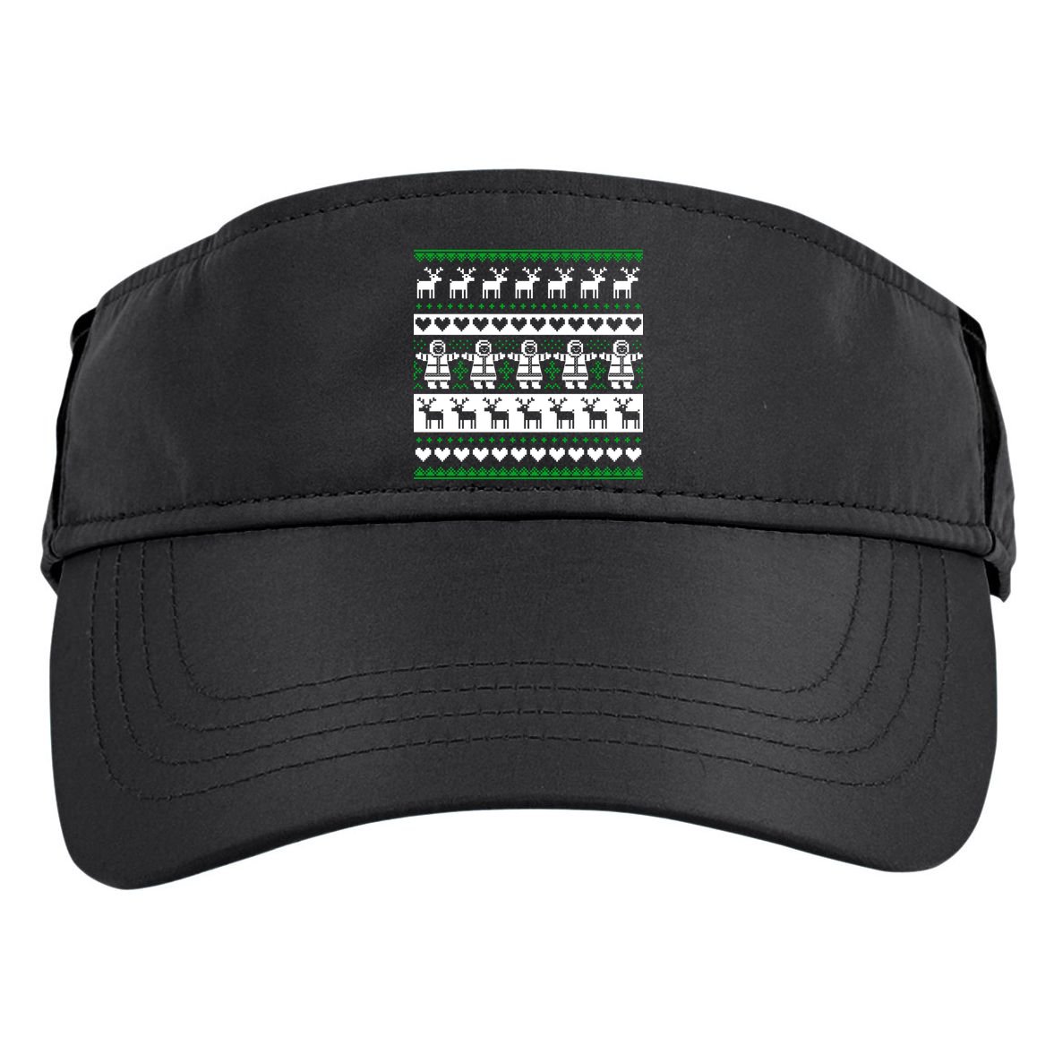 Ugly Snowman Christmas Sweater Adult Drive Performance Visor
