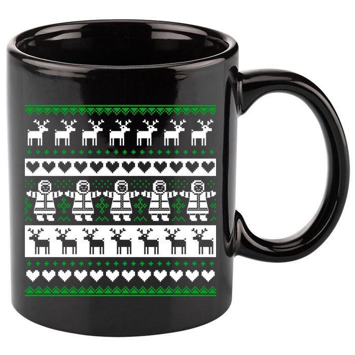 Ugly Snowman Christmas Sweater 11oz C Handle Ceramic Mug