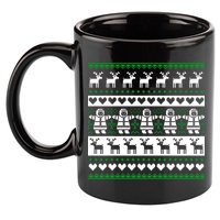 Ugly Snowman Christmas Sweater 11oz C Handle Ceramic Mug