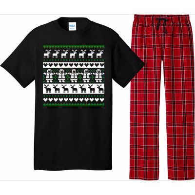 Ugly Snowman Christmas Sweater Pajama Set