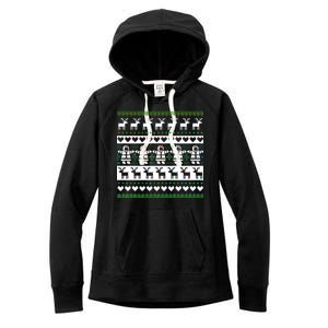 Ugly Snowman Christmas Sweater Women's Fleece Hoodie