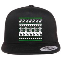 Ugly Snowman Christmas Sweater Flatbill Hat