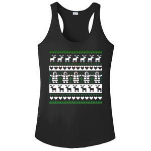 Ugly Snowman Christmas Sweater Ladies PosiCharge Competitor Racerback Tank