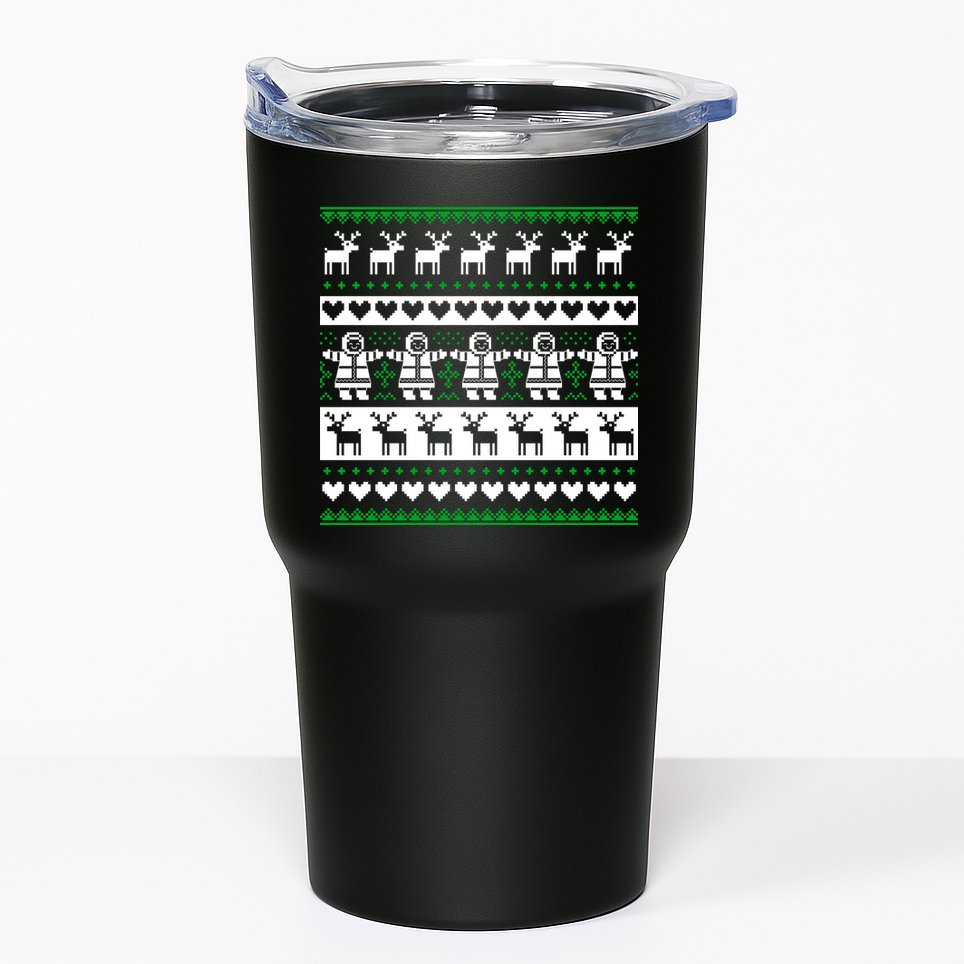 Ugly Snowman Christmas Sweater Tumbler