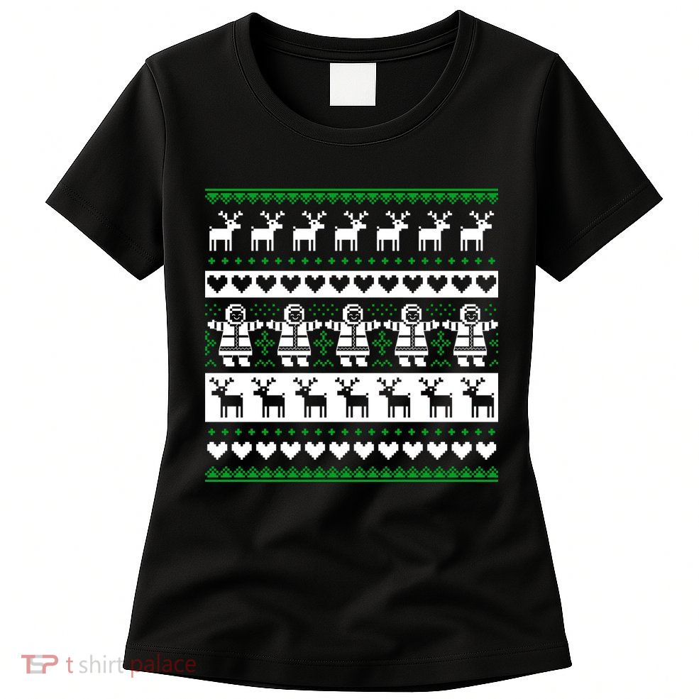 Ugly Snowman Christmas Sweater Womens T-Shirt