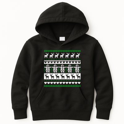 Ugly Snowman Christmas Sweater Kids Hoodie