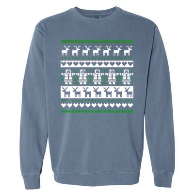 Ugly Snowman Christmas Sweater Garment-Dyed Sweatshirt