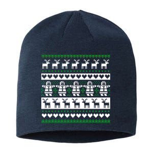 Ugly Snowman Christmas Sweater Sustainable Beanie