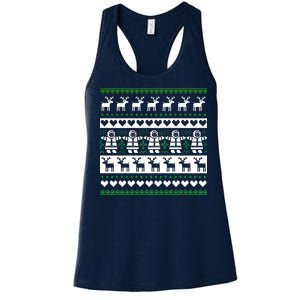 Ugly Snowman Christmas Sweater Women's Racerback Tank