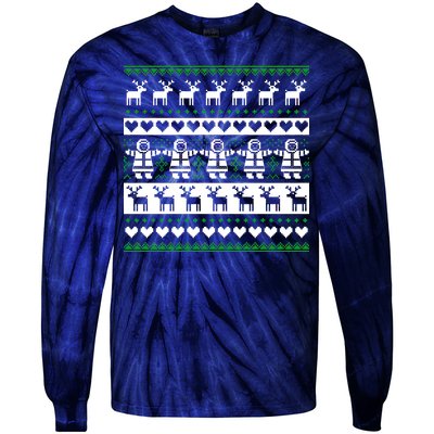 Ugly Snowman Christmas Sweater Tie-Dye Long Sleeve Shirt