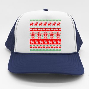 Ugly Snowman Christmas Sweater Trucker Hat