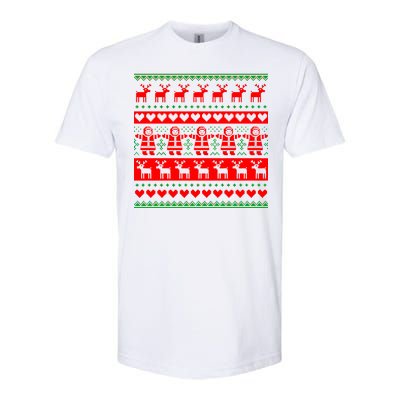 Ugly Snowman Christmas Sweater Softstyle® CVC T-Shirt