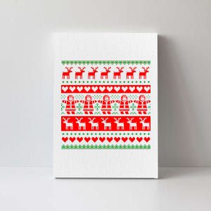 Ugly Snowman Christmas Sweater Canvas