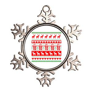 Ugly Snowman Christmas Sweater Metallic Star Ornament