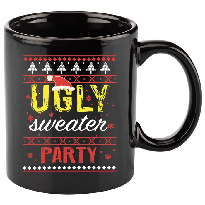 Ugly Sweater Party Funny Christmas Sweater 11oz C Handle Ceramic Mug