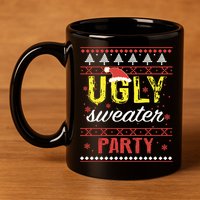 Ugly Sweater Party Funny Christmas Sweater 11oz C Handle Ceramic Mug