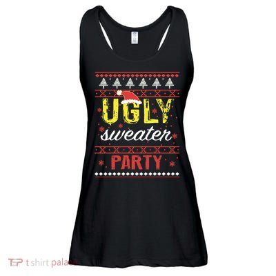 Ugly Sweater Party Funny Christmas Sweater Ladies Essential Flowy Tank