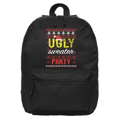 Ugly Sweater Party Funny Christmas Sweater 16 in Basic Backpack