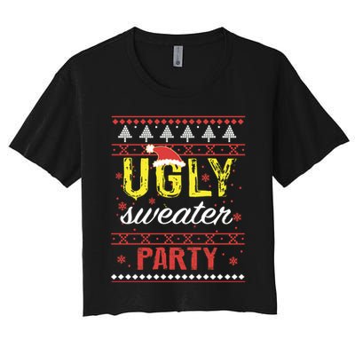 Ugly Sweater Party Funny Christmas Sweater Crop Top