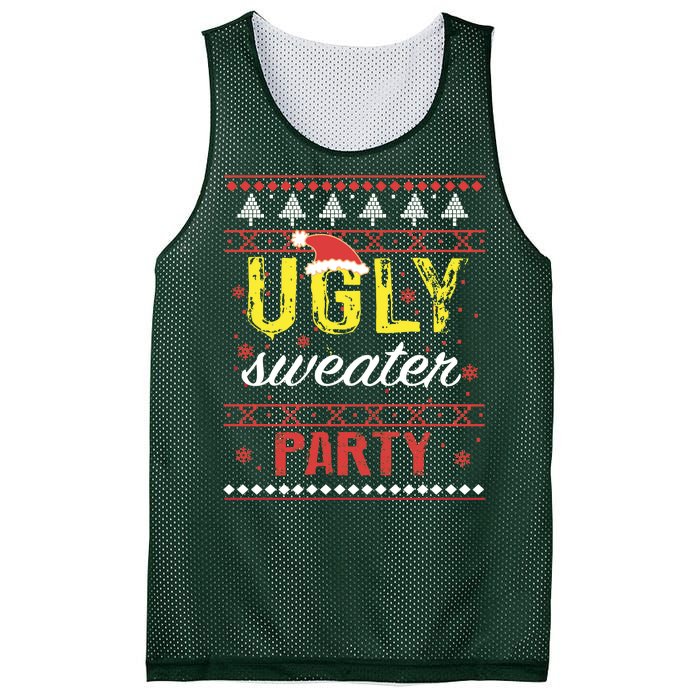 Ugly Sweater Party Funny Christmas Sweater Mesh Reversible Basketball Jersey Tank