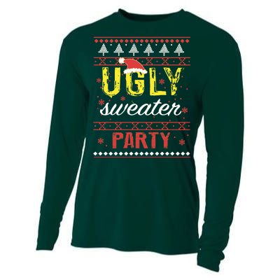 Ugly Sweater Party Funny Christmas Sweater Cooling Performance Long Sleeve Crew