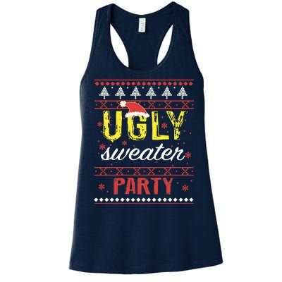 Ugly Sweater Party Funny Christmas Sweater Women's Racerback Tank