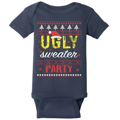 Ugly Sweater Party Funny Christmas Sweater Baby Bodysuit