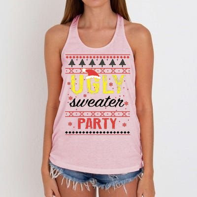 Ugly Sweater Party Funny Christmas Sweater Women's Knotted Racerback Tank