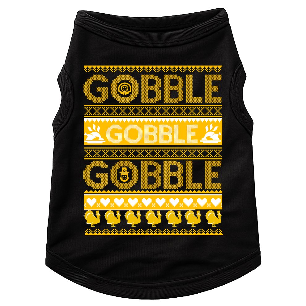 Ugly Thanksgiving Gobble Gobble Gobble Turkey Doggie Tank