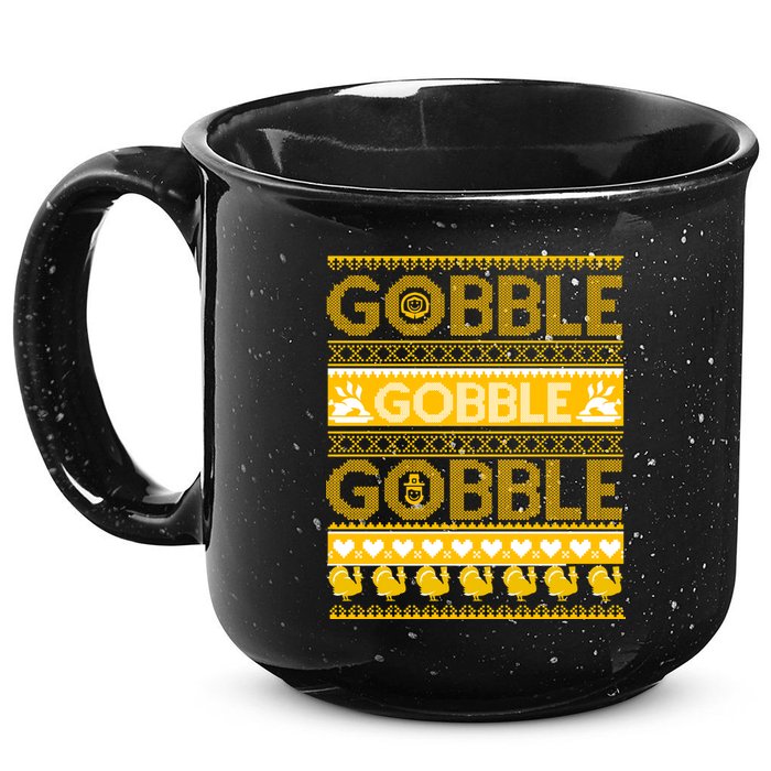 Ugly Thanksgiving Gobble Gobble Gobble Turkey 15oz Campfire Ceramic Mug