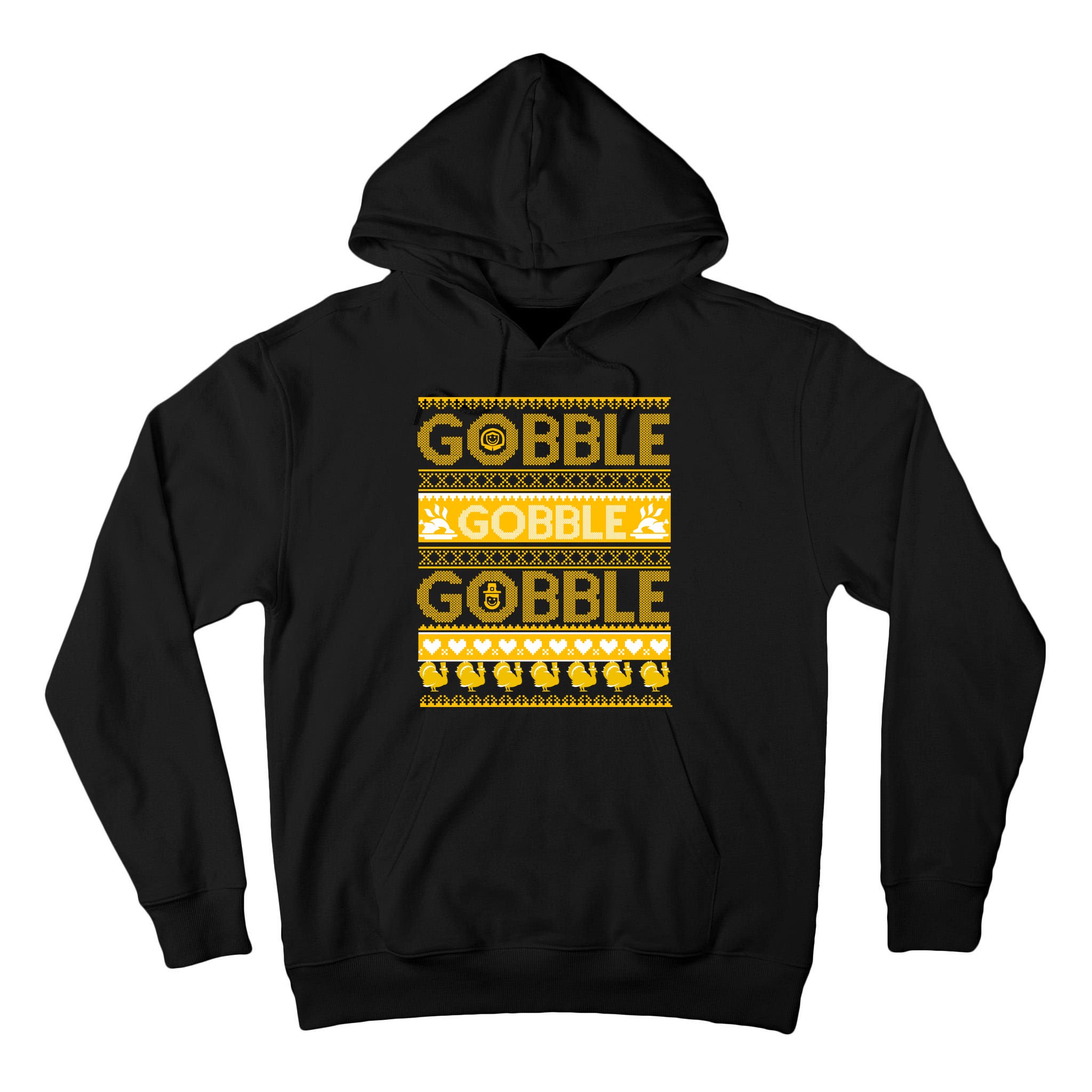 Ugly Thanksgiving Gobble Gobble Gobble Turkey Tall Hoodie