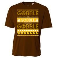 Ugly Thanksgiving Gobble Gobble Gobble Turkey Cooling Performance Crew T-Shirt