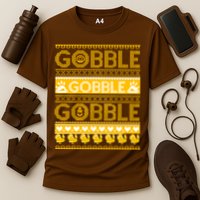 Ugly Thanksgiving Gobble Gobble Gobble Turkey Performance Shirt