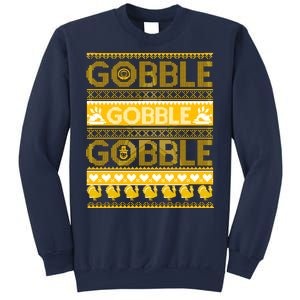 Ugly Thanksgiving Gobble Gobble Gobble Turkey Sweatshirt