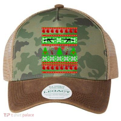 Ugly Zombie Apocalypse Christmas Sweater Legacy Tie Dye Trucker Hat