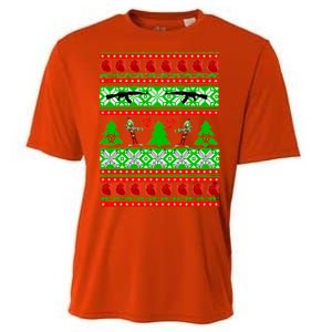 Ugly Zombie Apocalypse Christmas Sweater Cooling Performance Crew T-Shirt